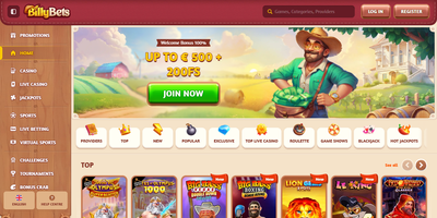 Aperçu du site BillyBets