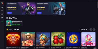 Prévia do site de CryptoLeo