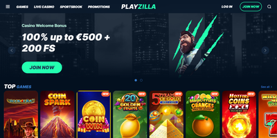 Playzilla sitevoorbeeld