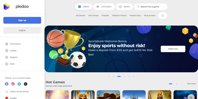 Pledoo websted forhåndsvisning