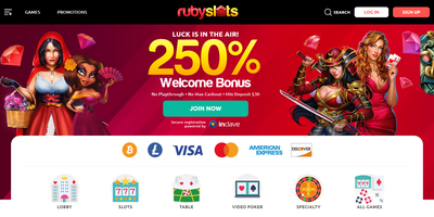 Ruby Slots site preview